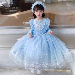 Girl Dresses Autumn Dress For Baby Kids Girls Vestidos Birthday Party Princess Evening Full Mesh Children Clothes