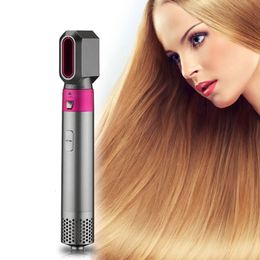 Hårtorkning 7-i-1 Uppvärmd kam Automatisk Curling Iron Professional Rod Home Hot Air Brush Styling Toolkit