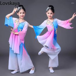 Stage Wear Classical Dance Clothes Jiangnan Umbrella Children's Costume Female Fan