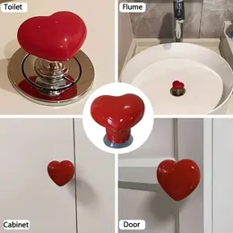 Toilet Seat Covers 2024Handle Press Button Heart Shaped Tank Push Switch Bathing Room Decor Water Flush Home Tools