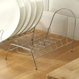 Kitchen Storage Multilayer Dish Racks Decoration Reusable Stainless Steel Draining Organiser For Countertop Tablewear Pantry