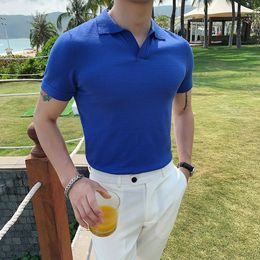 Men Polo Men Shirt Short Sleeve Polo Shirt Pure Color Polo Clothing Summer Streetwear Casual Fashion Men Tops S-4XL 240202