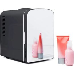 Portable Mirrored Personal Fridge 4L Mini Refrigerator Skin Care Makeup Storage Beauty Serums Face Masks Cool Heat 240125