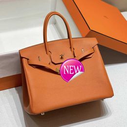 AAbirdkin Designer Totes Bag Home Gold Button Capacity Women's Genuine Leather One Shoulder Crossbody Bag Handbag 616W