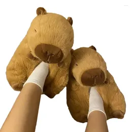 Slippers Capybara Plush Women Cartoon Cute Lovely Soft Animals Plushy Shoes Cosy Capibara Sandals Winter Indoor Warm Slipper