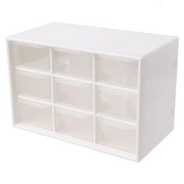 9 Drawer Plastic Storage Cabinet Desktop Makeup Bin Box Jewellery Organiser 240125