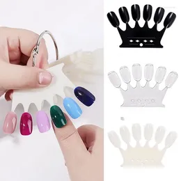 False Nails 60 Colours Fake Display Oval Shape Nature Clear Black Nail Art Polish Tips Color Showing Exercise Manicure Tools