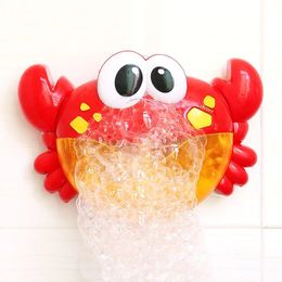 Blowing Bubble Frog Crabs Baby Bath Toy Maker Swimming Bathtub Soap Machine for Children With Music Water 240202