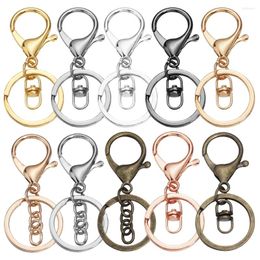 Keychains 5pcs/Lot 30mm Long 65mm Lobster Clasp Key Hook Keyrings For Jewellery Making Finding Keychain Ring DIY Chains Accessories