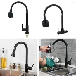 Kitchen Faucets Black 2 Mode Supplies Washing Basin Sink Faucet Mixer Tap Stream Sprayer Water Dish
