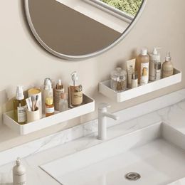 Aluminum Bathroom Storage Shelf Wall Mounted Shower Storage Rack White Organizer Corner Shelves Toilet Shampoo Cosmetics Holder 240131