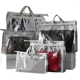 Storage Bags Handbag Organiser Dust Cover Bag Transparent Anti-Dust Purse For Hanging Closet With Zipper