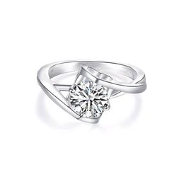 Engagement Ring Moissanite Wholesale Luxury 925 Sterling Silver Party Gift Jewellery