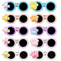 Dog Apparel Pet Glasses Hair Clips Summer Beach Style Sunglasses Hairpins For Medium Small Cats Accessories