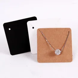 Jewellery Pouches 5 5cm 100pcs/lot Necklace Display Card Simple Modern Pure Colour Custom Logo Eco-friendly Showcase Cards