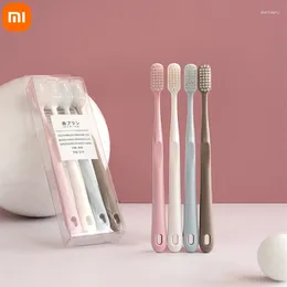 Night Lights Xiaomi 4 Pcs Toothbrush Soft Bristles Bathroom Antibacterial Superfine Oral Hygiene Set