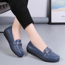 Women Flats Ballet Shoes Cut Out Leather Breathable Moccasin Boat Ballerina Ladies Casual Woman Fashion 240202