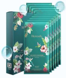 Hercodo 10Pcs Plant Extract Face Mask Face Skin care Sheet Wrapped Facial Mask Moisturising Wrinkle Lift Antiaging Beauty Mask Bo4720051