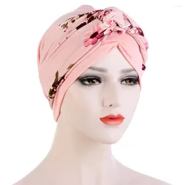 Ethnic Clothing Fashion Muslim Braids Women Hijab Chemo Cap Bonnet Cancer Turbante Arab Print Islamic Hair Loss Hat Femme Headcover