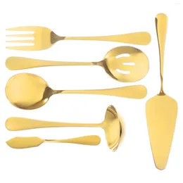 Dinnerware Sets Stainless Steel Cutlery Flatware Metal Tableware Serving Utensils Knife And Fork Steak Spoon Kit