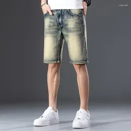 Men's Jeans Retro Denim Shorts Men All-match Fit Straight Summer Pants Male High Quality Street Short