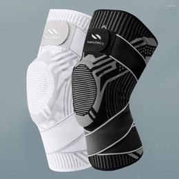 Knee Pads Silicone Spring M/ L Nylon Latex Spandex Strip Support White Grey Black Adjustable Safety Guard Training