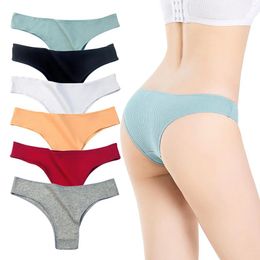 Women's Panties Cotton Simple Solid Colour Underwear Breathable Comfortable Low Waist Briefs Sexy Lingerie Cosy Sports Underpants