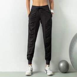 Women Sports Pants Loose Fit Quick Dry Training Pants Sportswear Elastic High Waist Fitness Joggers Exercise Running Sweatpants 240202
