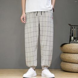 Men's Pants Male Spring Summer Cascal Soild Colour Trousers Loose Mens Sports Taupe Stretch Waist Casual Men