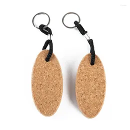 Keychains 1Pc Cork Ball Keychain Floating Buoy Holder For Water Sports Beach Rowing Boats