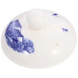 Dinnerware Sets Ceramic Teapot Lid Replacement Blue White Porcelain Tea Kettle Cover Chinese Style Pot Lids Accessories Small