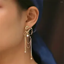 Dangle Earrings Creative Girl With Pearl Earring For Women Trendy Hollow Zircon Earwear Femme DIY Jewellery Long Studs Ear Gifts 2024