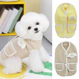 Dog Apparel Winter Plush Pet Clothes Warm Thicken Dogs Jacket Vest Cartoon Puppy Cute Skin Friendly Comfortable Fashion
