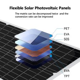 Monocrystallin 1200W 18V Flexible Panel Kit 12V Solar Cells for Outdoor Camping Yacht Motorhome Car RV Boat