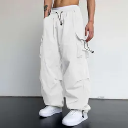 Men's Pants Harajuku Oversized Carga Parachute Men Y2k Hip Hop Streetvear Vintage Wide Leg Jaggers Baggy Casual Sweatpants Techwear