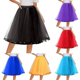 Skirts Elegant Women Tulle Skirt Mesh Gauze Tutu Underskirt Ballet Dancewear Party Costume Lolita Petticoat Ball Gown
