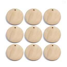 Charms SAUVOO Beige Wooden Blank Disc Round Pendent Hanging Tags Flat Natural Wood Signs For DIY Crafts Jewellery Making Finding