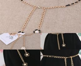 decoration Chain female fashion black metal with belt skirt slim waist chain accsori5116265