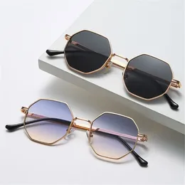 Sunglasses Retro Polygon Sun Glasses Metal Small Frame Square For Men Women UV Protection Shades Fashion Eyewear