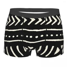 Underpants Art African Mud Cloth Black And White Breathbale Panties Male Underwear Print Shorts Boxer Briefs