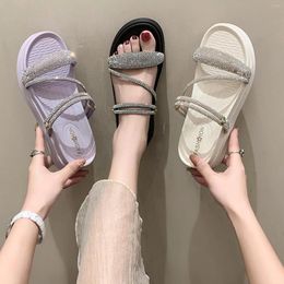 Sandals Flat For Women Winter Heels Dressy Comfortable Crystal