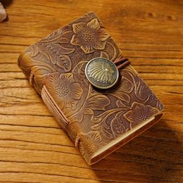 Travel Journal Notebooks Vintage Retro Leather Traveler Notebook Handmade Diary Writing Notepad H8WD 240119