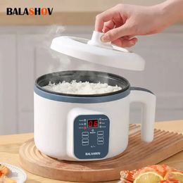 1-2 People Electric Rice Cooker Single Double Layer 220V Multi Non-Stick Smart Mechanical MultiCooker Steamed Pot For Home 240130