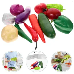 Party Decoration 12 Pcs Artificial Fruit Toy Kitchen Accessories Decor Vegetable Model Ornament Desktop