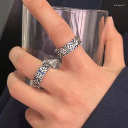 Cluster Rings KOFSAC Luxury Vintage Geometric Square Ring For Women Elegant 925 Sterling Silver Jewellery Fashion Personality Charm Gift