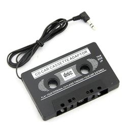 Whole 50Pcslot 35mm Universal Car Audio Cassette Adapter Audio Stereo Cassette Tape Adapter for MP3 Player Phone BLACK Car A2208568