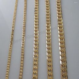 Link Bracelets Foromance/ 5 STYLES - YELLOW GOLD PLATED CUBAN 1 BY BRACELET SIZE INFO REFER TO THE PICTURE