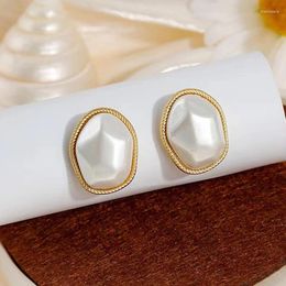 Stud Earrings Women's Large Pearl High-end And Fashionable Geometric