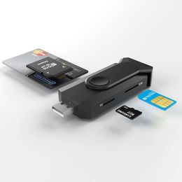 SD/TF/SIM/IC Four in One Bank Tax Intelligent Card Reader USB