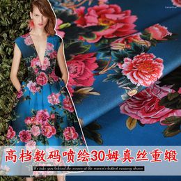 Clothing Fabric 114cm Anti-wrinkle Heavy Silk 30mm Crepe Luxury Maclothing Dress Wholesale Cloth